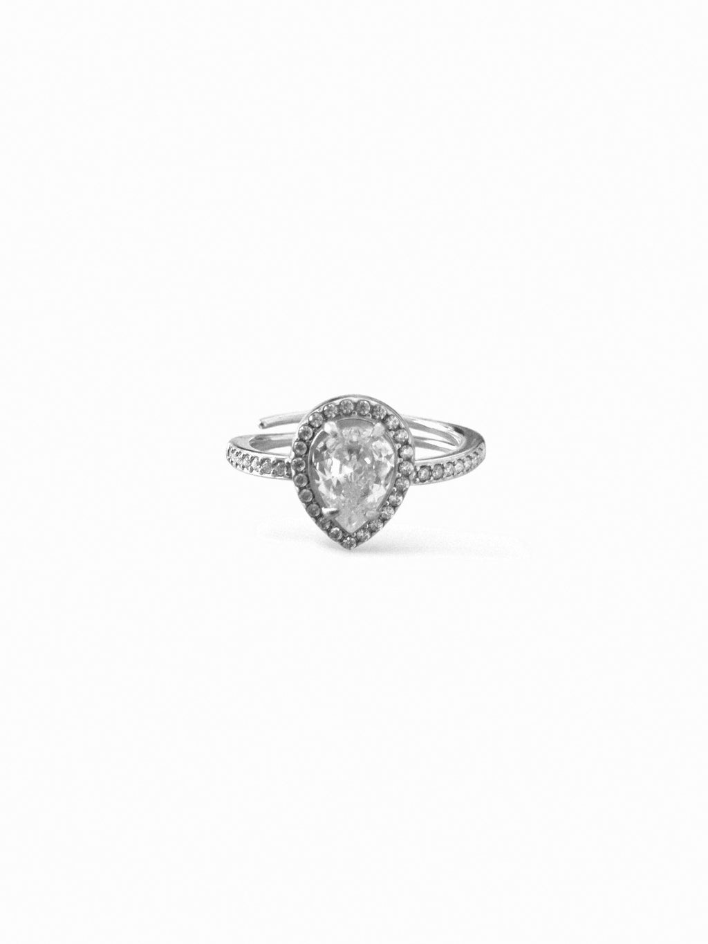 Stella • Bague en acier inoxydable et zircons