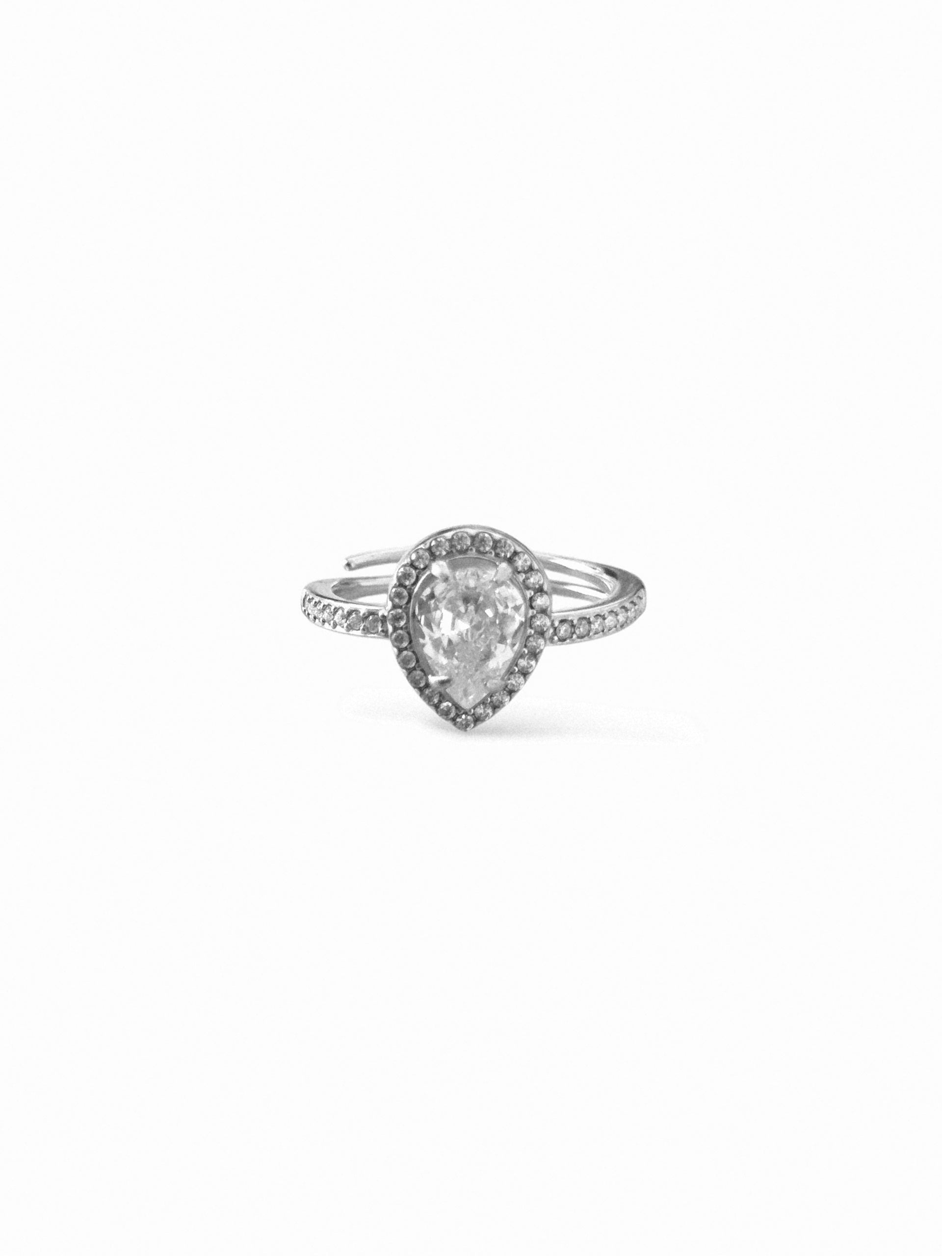 Stella • Bague en acier inoxydable et zircons