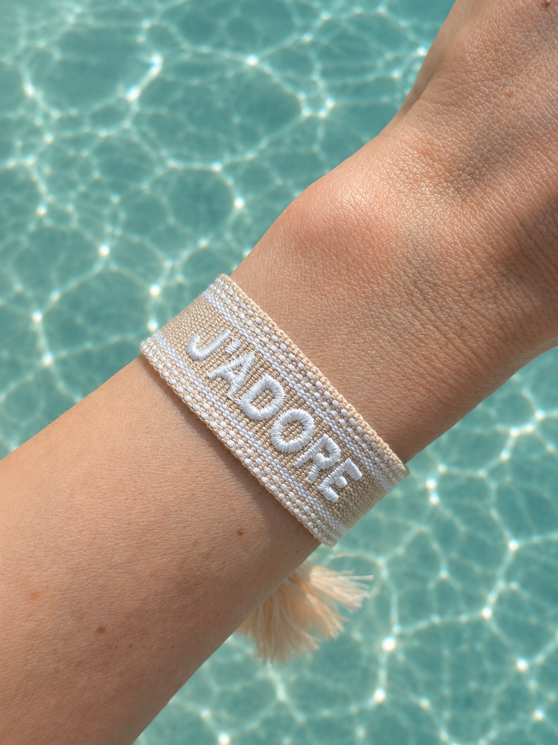 Liany • Bracelet J’adore en tissu