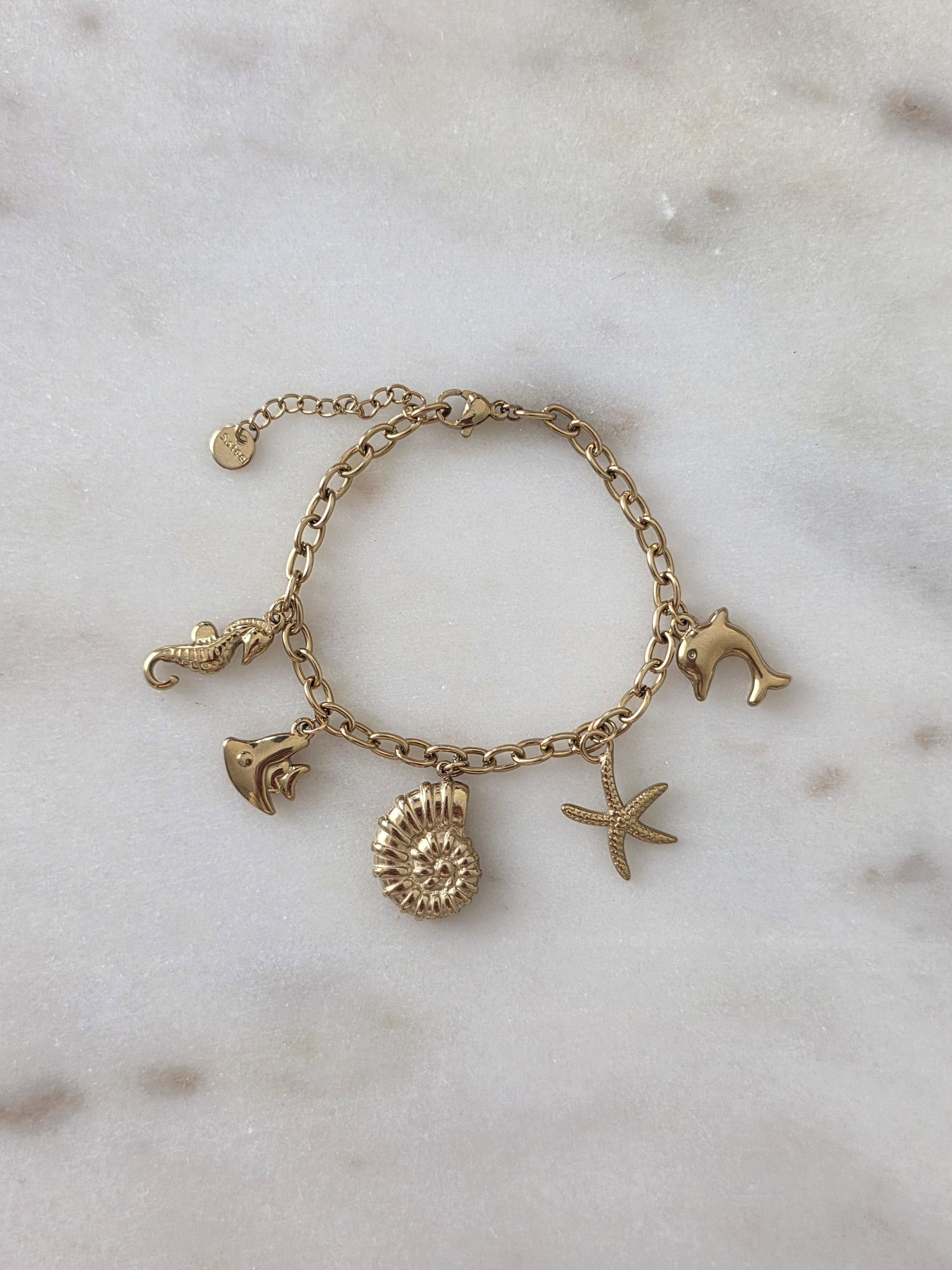 Daisy • Bracelet breloque acier inoxydable