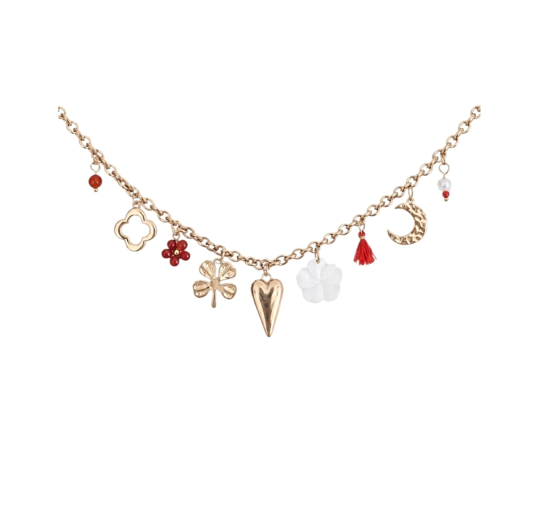 Temana • Collier breloque acier inoxydable