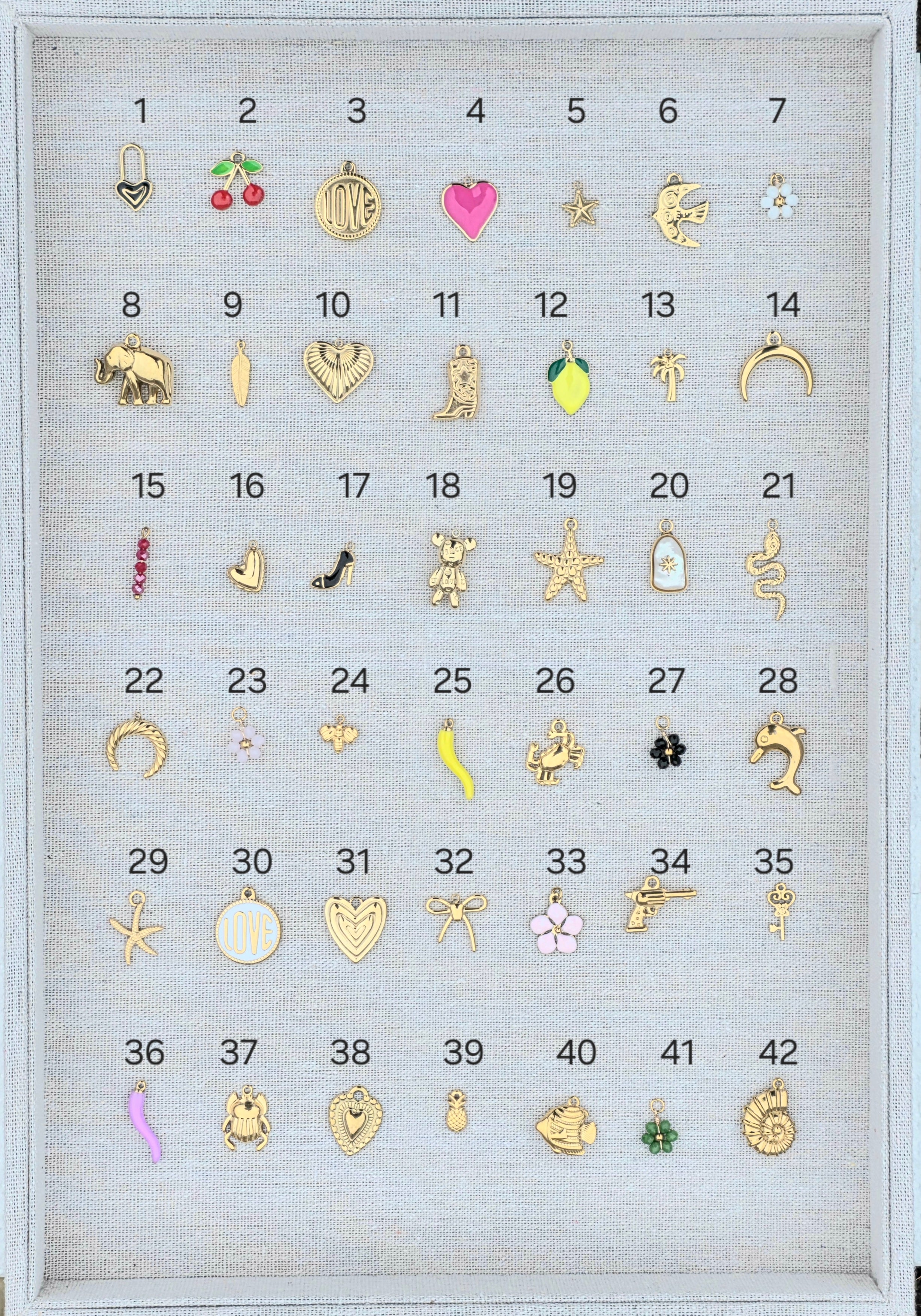 Bar à charms • Collier breloque acier inoxydable