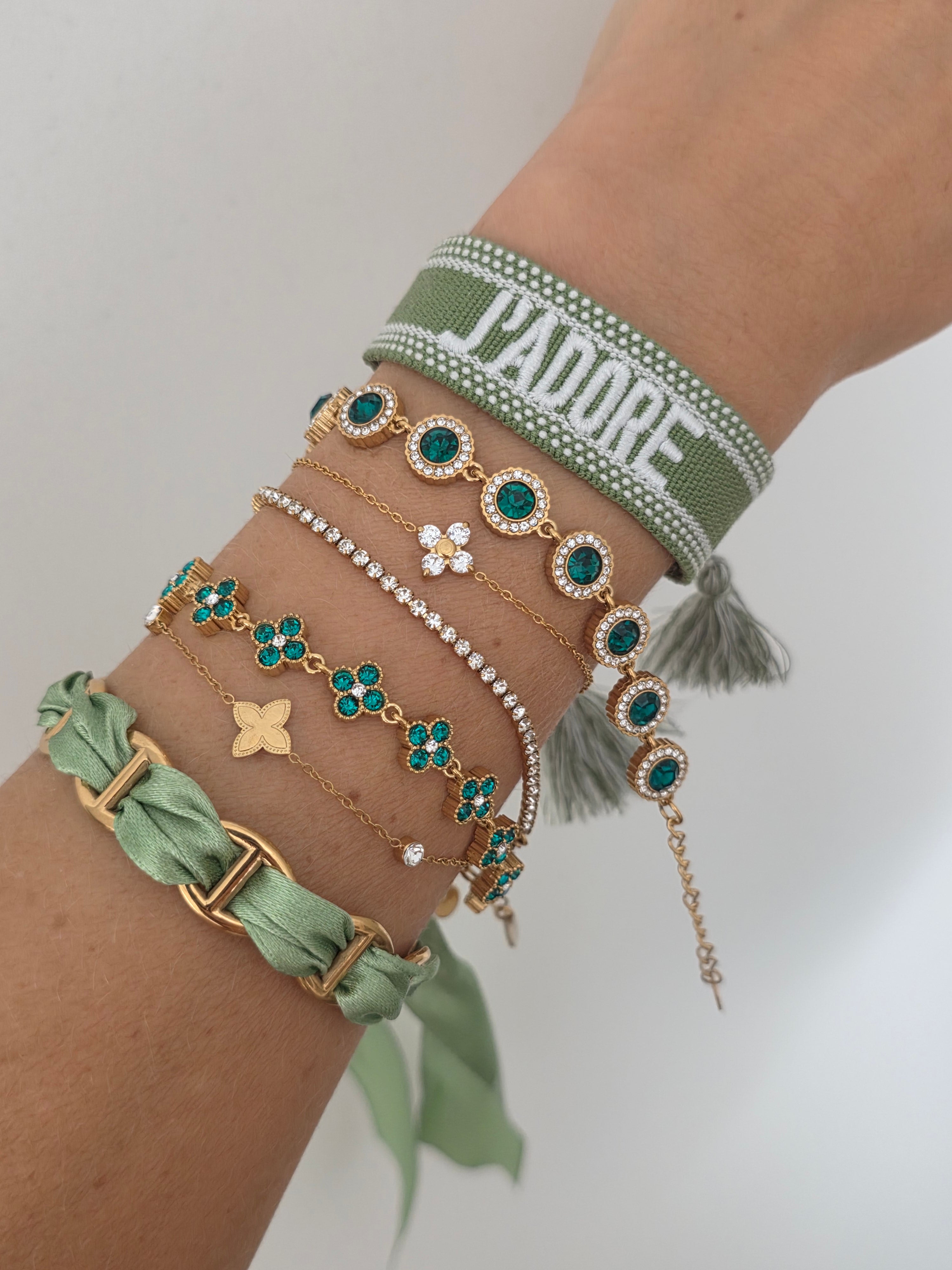 Liany • Bracelet J’adore en tissu