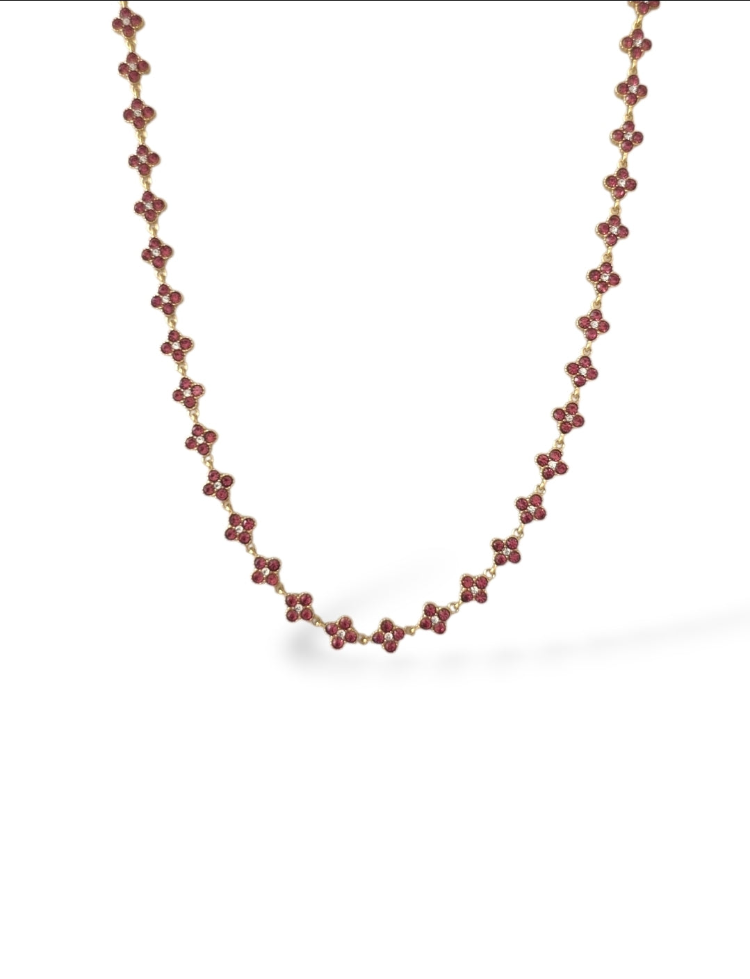 Nolita • Collier trèfles en acier inoxydable et zircons