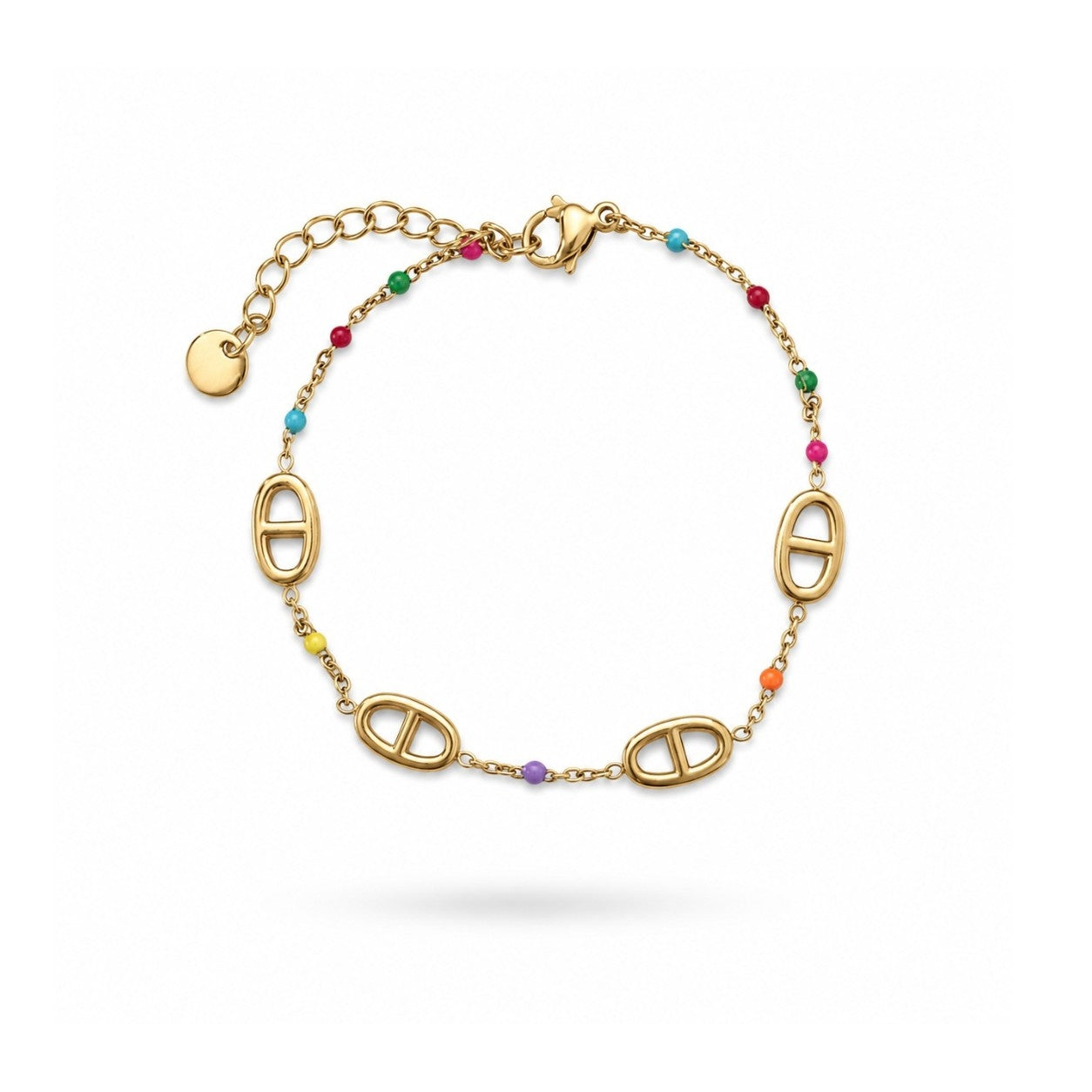 Anaelle multicolore • Bracelet acier inoxydable