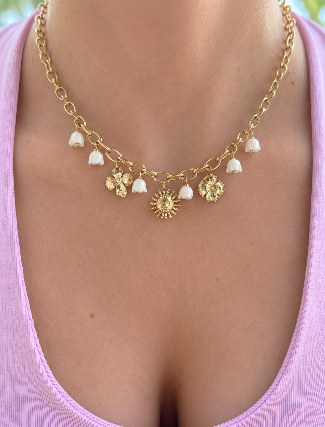 Atea • Collier breloque acier inoxydable