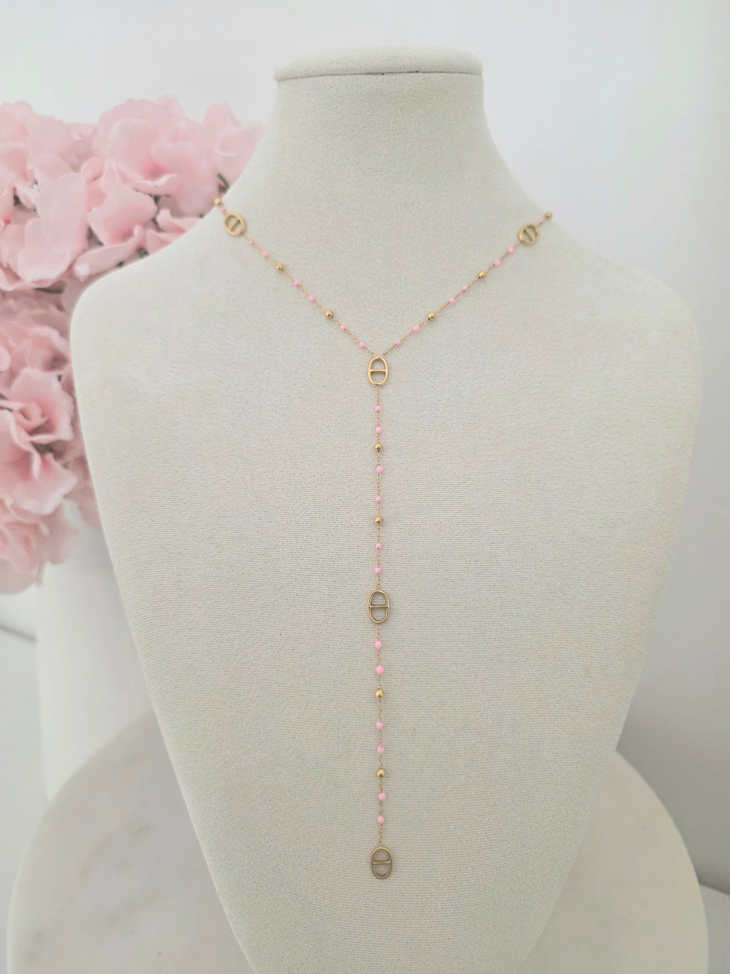 Rose • Collier en acier inoxydable